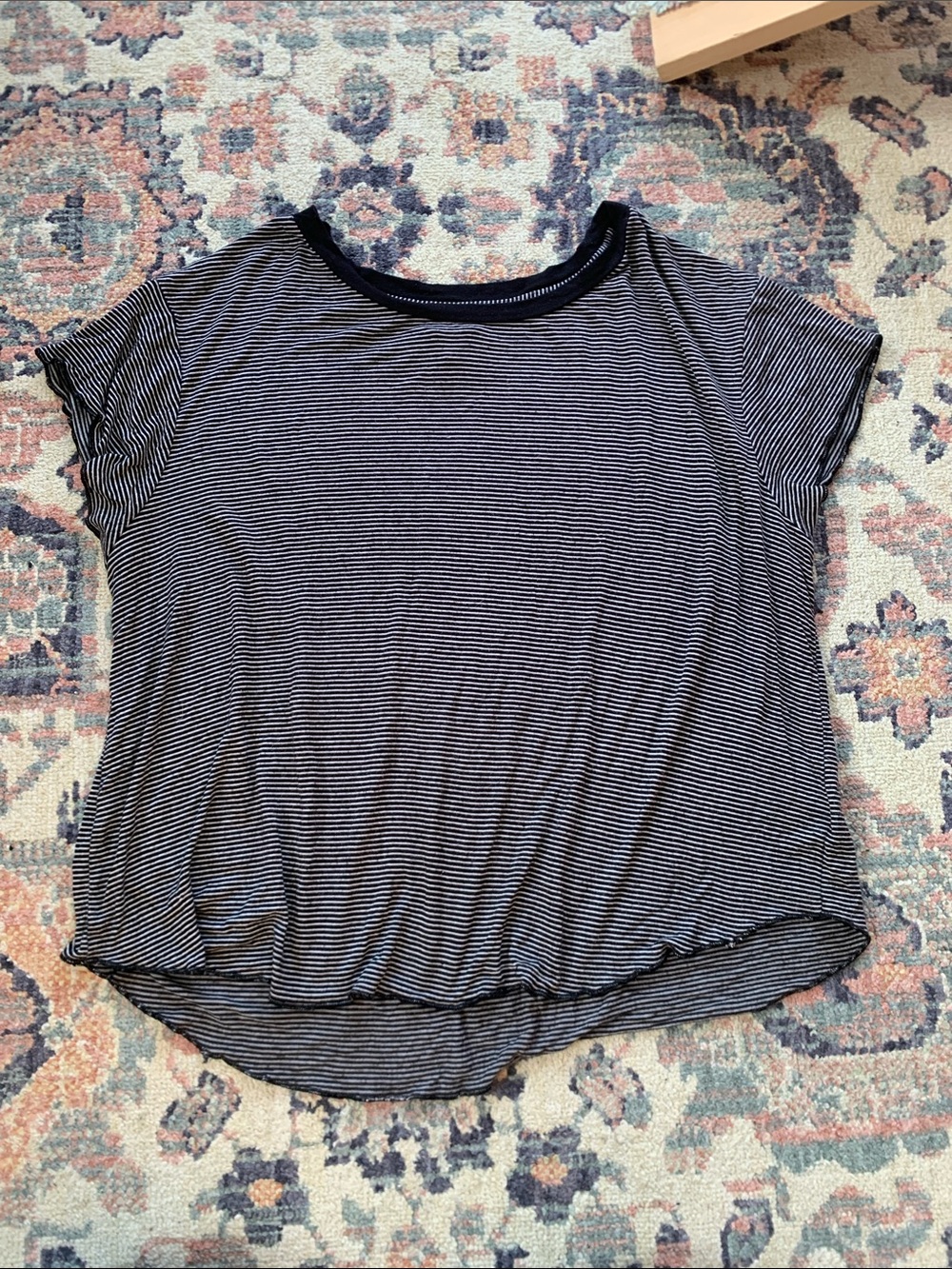 Striped Short Sleeve Women’s Top - Black/White